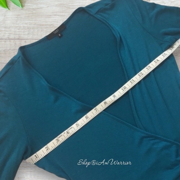 Tart teal asymmetrical wrap dress *shop@iamwarrior - Picture 6 of 9